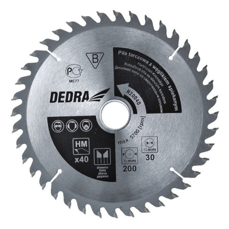 Piła tarczowa do drewna Dedra 60z śr.300x30 mm