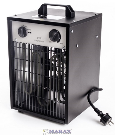 Przenośna nagrzewnica elektryczna, dmuchawa powietrza elektryczna XARAM Energy XE-ZEF3, moc: 3kW