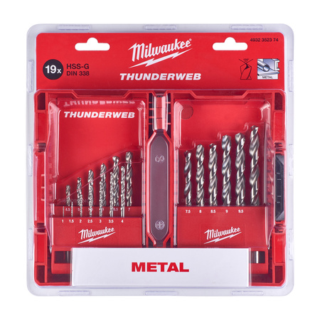 Zestaw wierteł Milwaukee Thunderweb 19 szt.