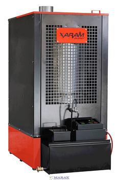 Piec grzewczy multiolejowy, nagrzewnica na olej opałowy, olej uniwersalny XARAM Energy XE 30-52 moc 30-52 kW, zamknięta komora spalania