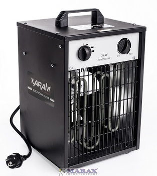 Przenośna nagrzewnica elektryczna, dmuchawa powietrza elektryczna XARAM Energy XE-ZEF3, moc: 3kW