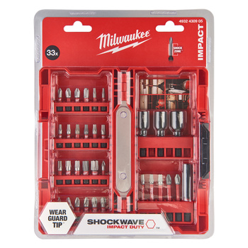 Zestaw bitów Milwaukee SHOCK WAVE 33 el.