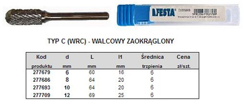 Pilnik obrotowy FESTA typu C (WRC) KULISTY