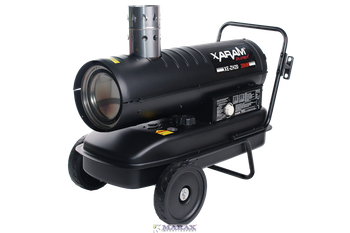 Przewoźna nagrzewnica, dmuchawa olejowa XARAM Energy XE-ZH20 moc: 20kW; odprow. spalin, wyposażenie: termostat, wyświetlacz temp., manometr