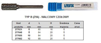Pilnik obrotowy FESTA typu B (ZYA) walcowy czołowy