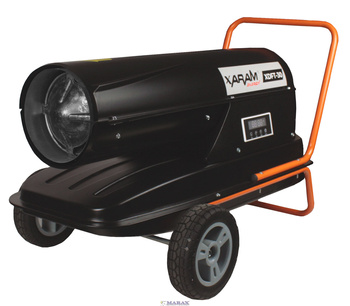 Przewoźna nagrzewnica olejowa XARAM Energy XDFT-30 Exclusive moc: 30kW: wyświetlacz cyfrowy, timer, manometr, regulacja pompy, filtr paliwa
