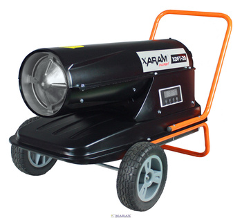 Przewoźna nagrzewnica olejowa XARAM Energy XDFT-20 Exclusive moc: 20kW: wyświetlacz cyfrowy, timer, manometr, regulacja pompy, filtr paliwa
