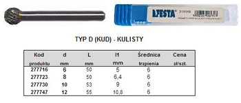 Pilnik obrotowy FESTA typu D (KUD) KULISTY