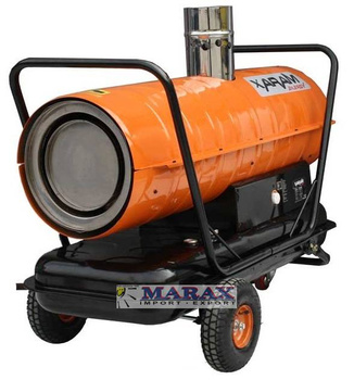 Przewoźna nagrzewnica olejowa XARAM Energy TK-170ID moc: 41kW; odprow.spalin, termostat, wyświetlacz temp.+kodu błędu, regulacja pompy, duże koła