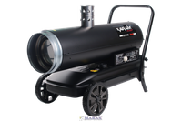 Przewoźna nagrzewnica, dmuchawa olejowa XARAM Energy XE-ZH50 moc: 50kW; odprow. spalin, wyposażenie: termostat, wyświetlacz temp., manometr