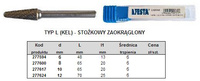 Pilnik obrotowy FESTA typu L (KEL) stożkowy zaokrąglony